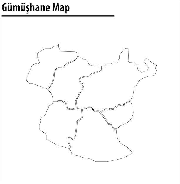 gumushane mapa ilustración vector ciudad de turquía