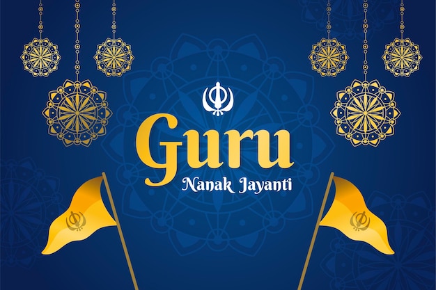 Gurú del diseño plano nanak jayanti