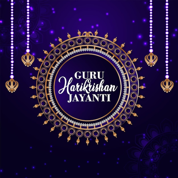 Gurú harikrishan jayanti concepto de diseño