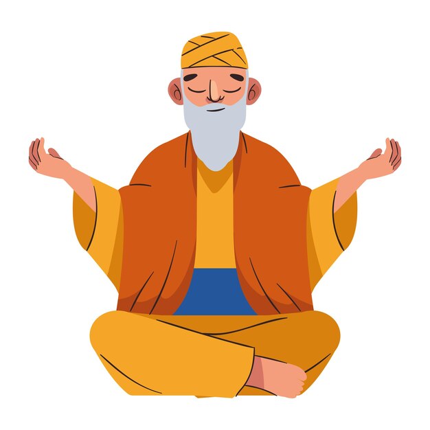 Vector guru nanak jayanti y la cultura hindú