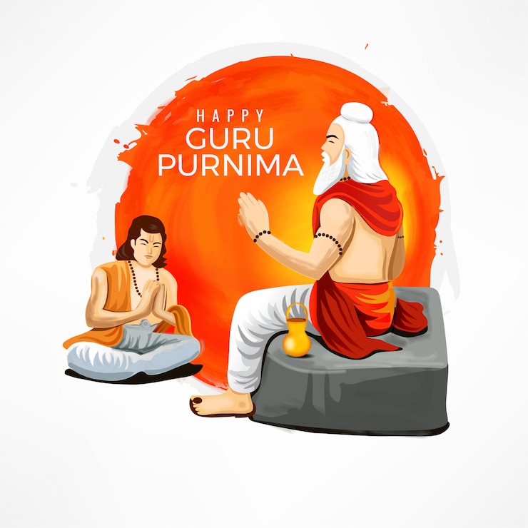 Vector guru purnima template