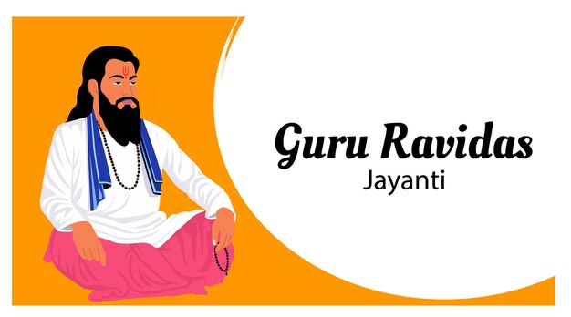 Gurú Ravidas Jayanti Vector Ilustración
