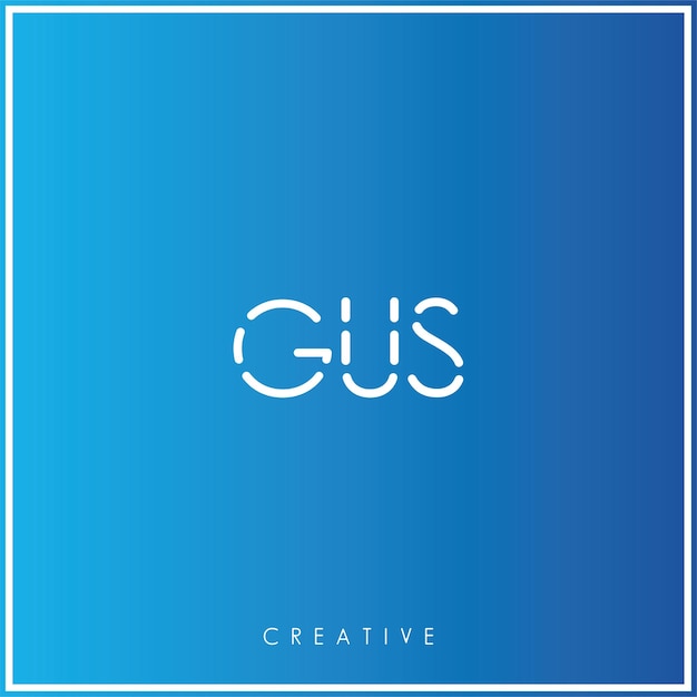 GUS Premium Vector último diseño de logotipo diseño creativo logotipo vector ilustración monograma logotipo mínimo