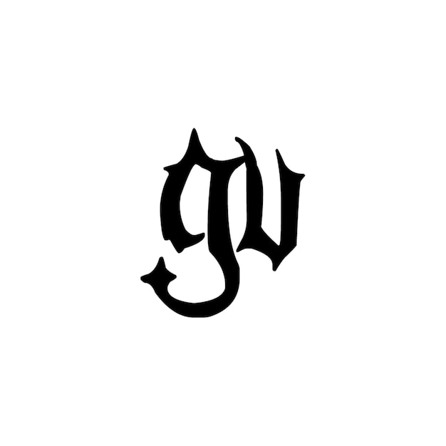 GV monograma logotipo diseño carta texto nombre símbolo monocromo logotipo alfabeto carácter simple logotipo