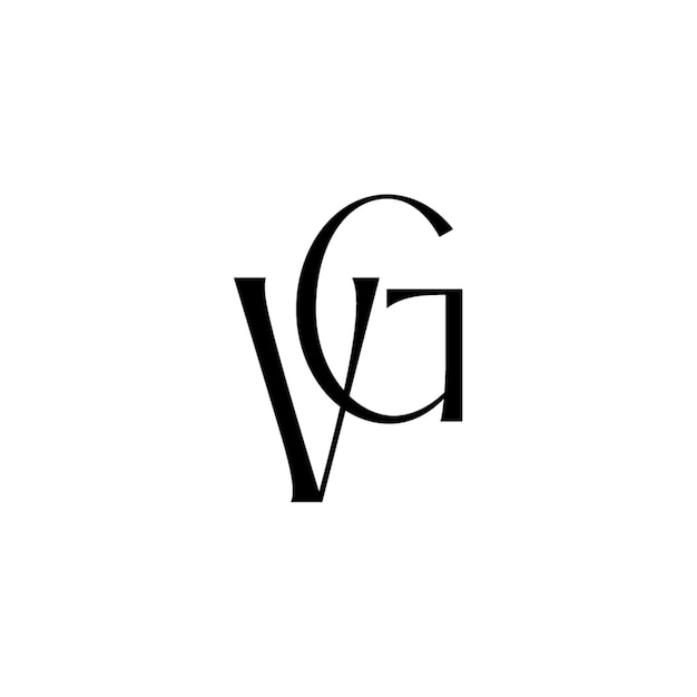 GV monograma logotipo diseño carta texto nombre símbolo monocromo logotipo alfabeto carácter simple logotipo