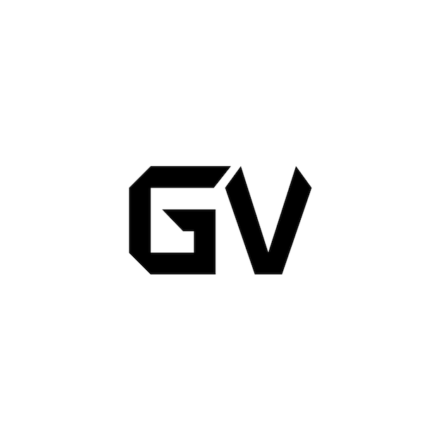 GV monograma logotipo diseño carta texto nombre símbolo monocromo logotipo alfabeto carácter simple logotipo