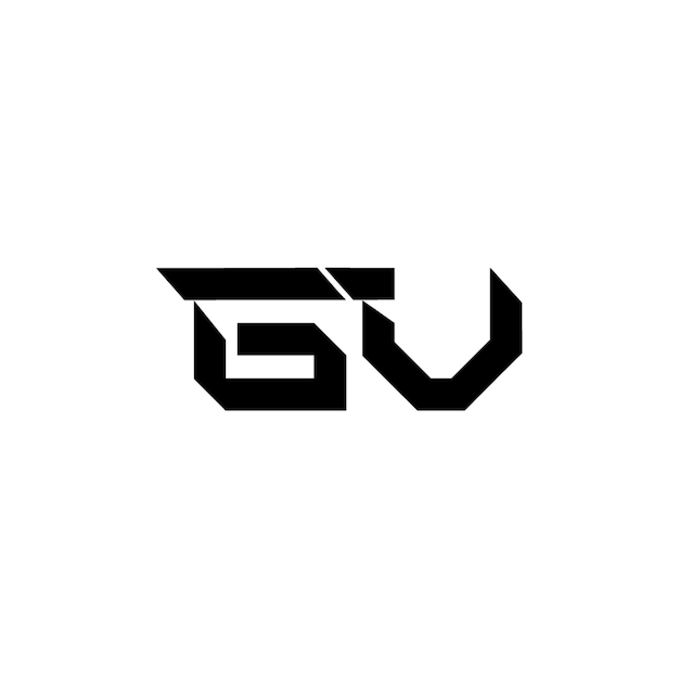 GV monograma logotipo diseño carta texto nombre símbolo monocromo logotipo alfabeto carácter simple logotipo