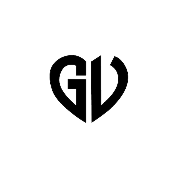 GV monograma logotipo diseño carta texto nombre símbolo monocromo logotipo alfabeto carácter simple logotipo
