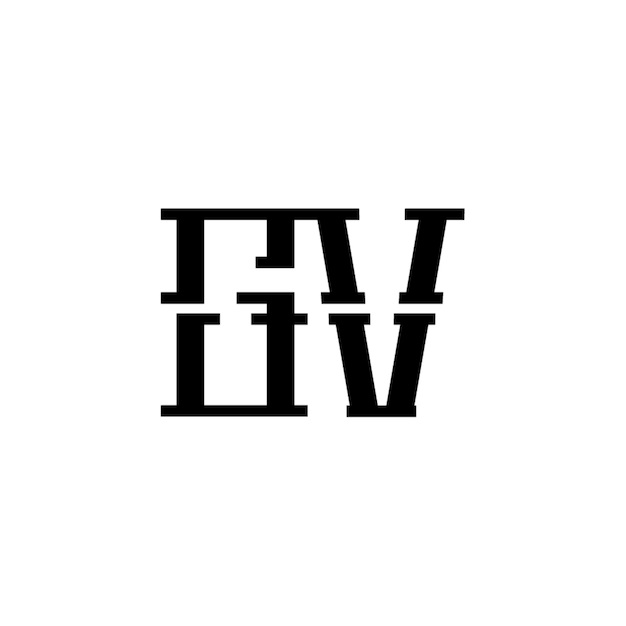 GV monograma logotipo diseño carta texto nombre símbolo monocromo logotipo alfabeto carácter simple logotipo