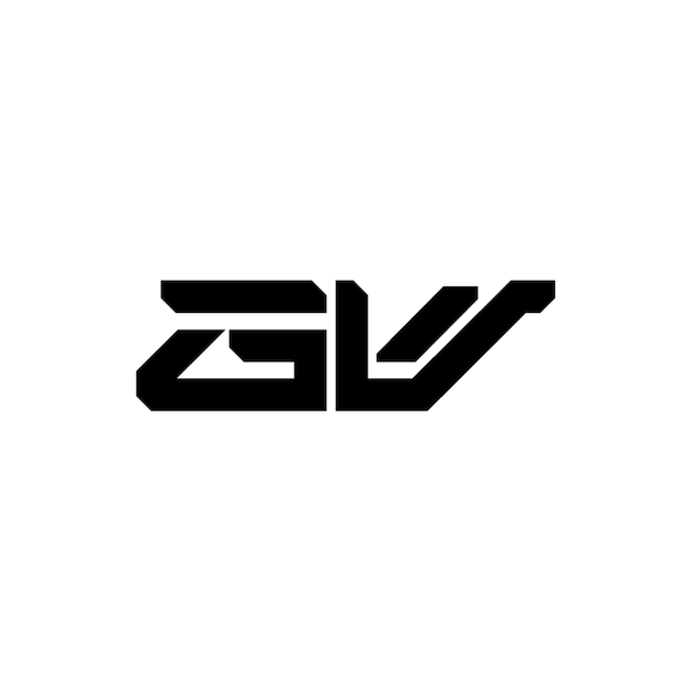 GV monograma logotipo diseño carta texto nombre símbolo monocromo logotipo alfabeto carácter simple logotipo