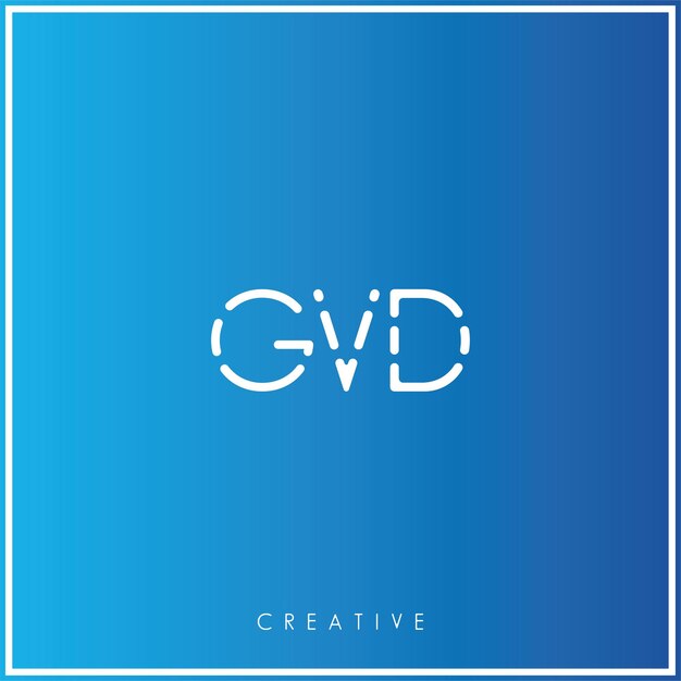 GVD Premium Vector último diseño de logotipo diseño creativo logotipo vector ilustración monograma logotipo mínimo