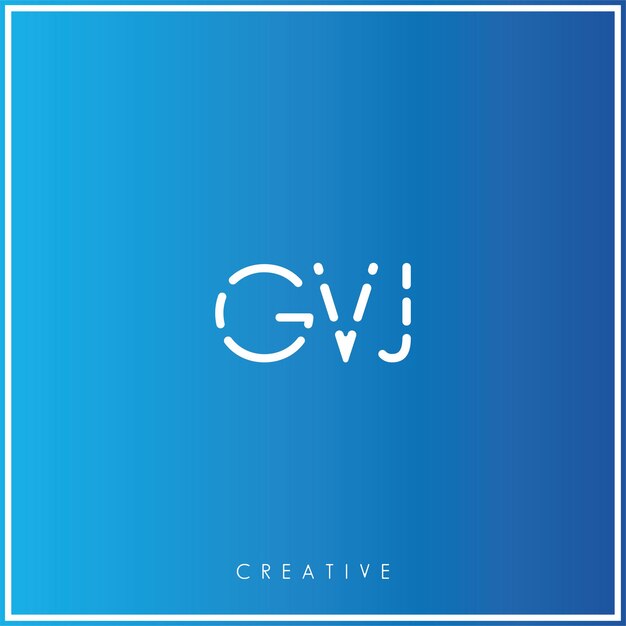 GVJ Premium Vector último diseño de logotipo diseño creativo logotipo vector ilustración monograma logotipo mínimo