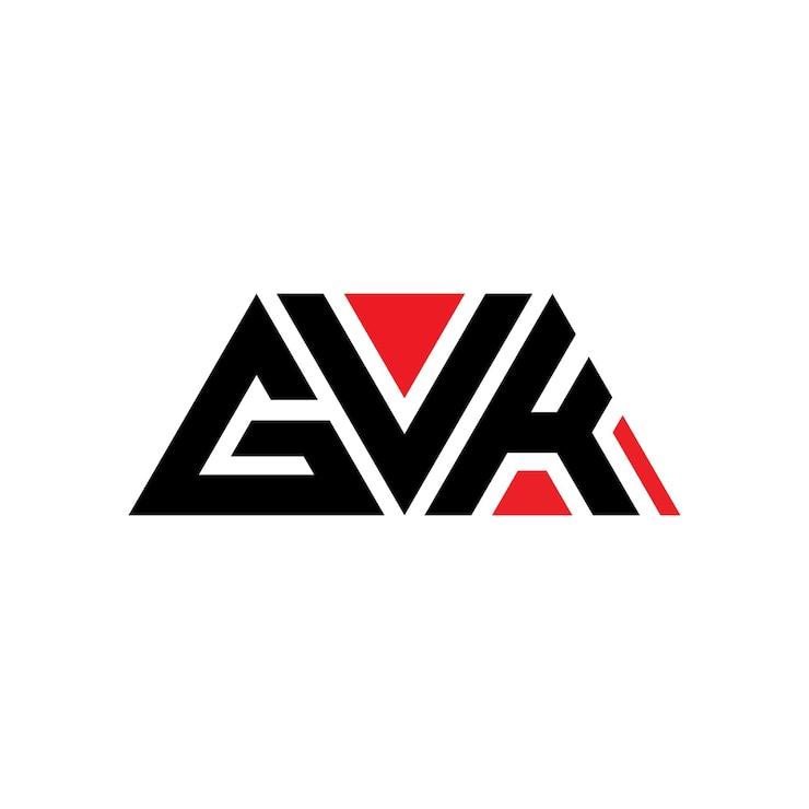 Vector gvk triángulo letra diseño de logotipo con forma de triángulo gvk logotipo triángulo diseño monograma gvk vector triángulo logotipo plantilla con color rojo logotipo triangular gvk sencillo elegante y lujoso logotipo gvk