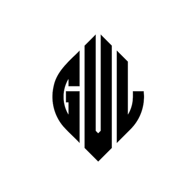GVL diseño de logotipo de letras circulares con forma de círculo y elipse GVL letras elípticas con estilo tipográfico Las tres iniciales forman un logotipo de círculo GVL círculo emblema monograma abstracto letra marca vector