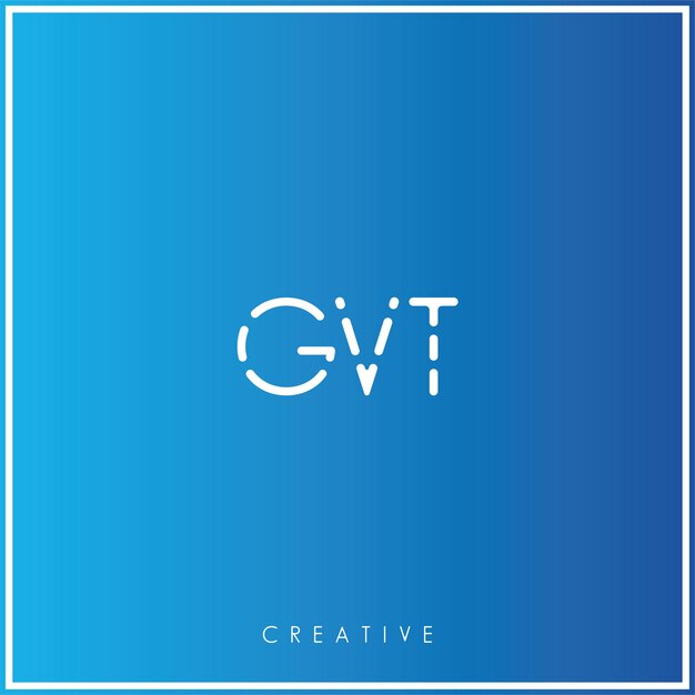 GVT Premium Vector último diseño de logotipo diseño creativo logotipo vector ilustración monograma logotipo mínimo