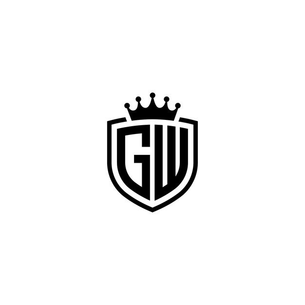 GW monograma logotipo diseño letra texto nombre símbolo monocromo logotipo alfabeto carácter simple logotipo
