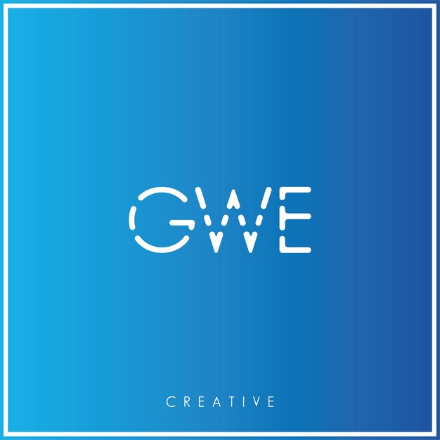 GWE Premium Vector último diseño de logotipo diseño creativo logotipo vector ilustración monograma logotipo mínimo