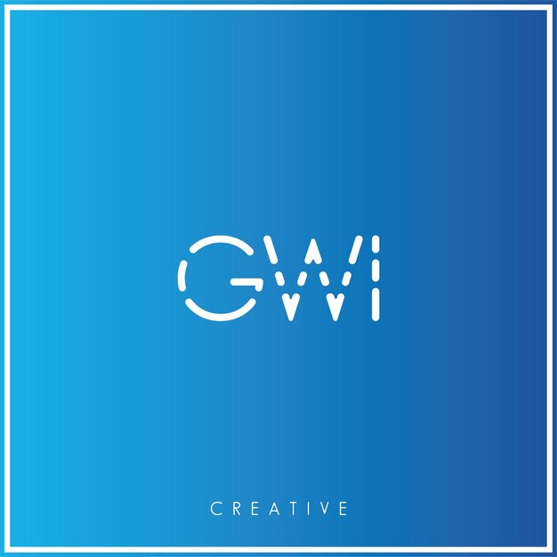 GWI Premium Vector último diseño de logotipo diseño creativo logotipo vector ilustración monograma logotipo mínimo