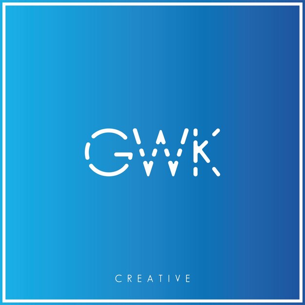 Vector gwk premium vector último diseño de logotipo diseño creativo logotipo vector ilustración monograma logotipo mínimo