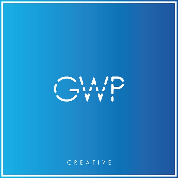 GWP Premium Vector último diseño de logotipo diseño creativo logotipo vector ilustración monograma logotipo mínimo