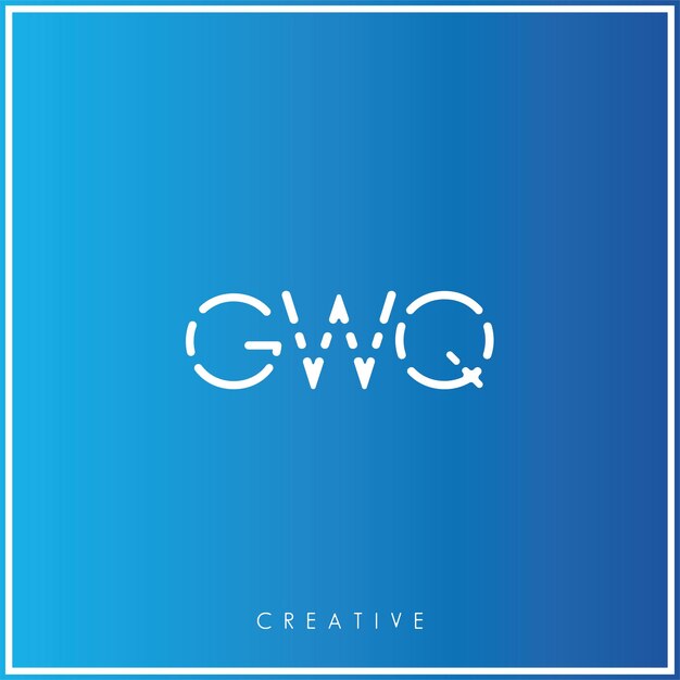GWQ Premium Vector último diseño de logotipo diseño creativo logotipo vector ilustración monograma logotipo mínimo
