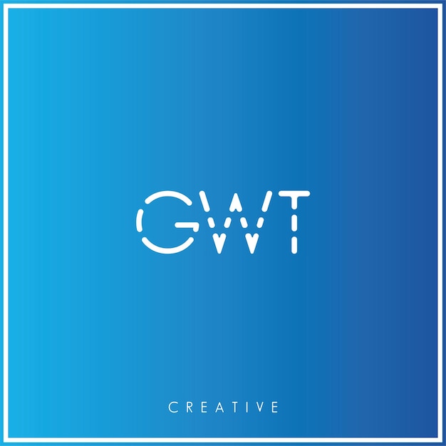 GWT Premium Vector último diseño de logotipo diseño creativo logotipo vector ilustración monograma logotipo mínimo