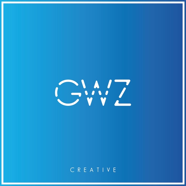 GWZ Premium Vector último diseño de logotipo diseño creativo logotipo vector ilustración monograma logotipo mínimo