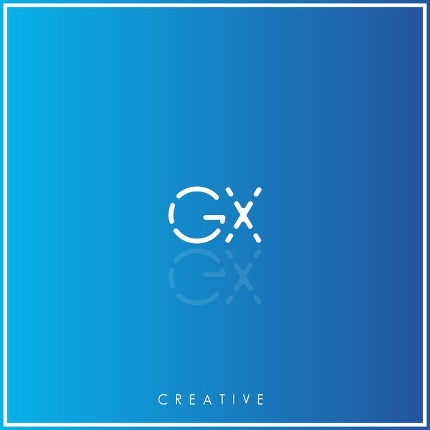GX Creative último diseño de logotipo Premium Vector Creative Logo Vector Ilustración letras del logotipo Logotipo