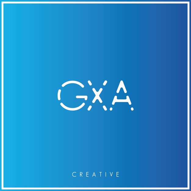 GXA Premium Vector último diseño de logotipo diseño creativo logotipo vector ilustración monograma logotipo mínimo