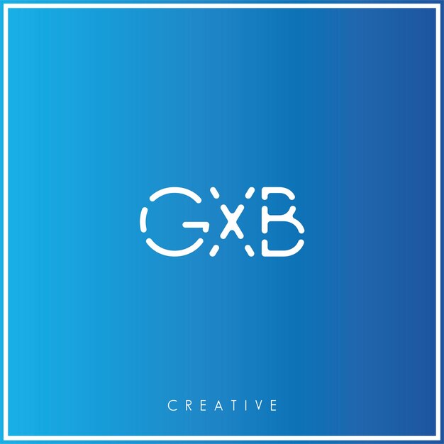 GXB Premium Vector último diseño de logotipo diseño creativo logotipo vector ilustración monograma logotipo mínimo