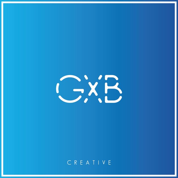 GXB Premium Vector último diseño de logotipo diseño creativo logotipo vector ilustración monograma logotipo mínimo