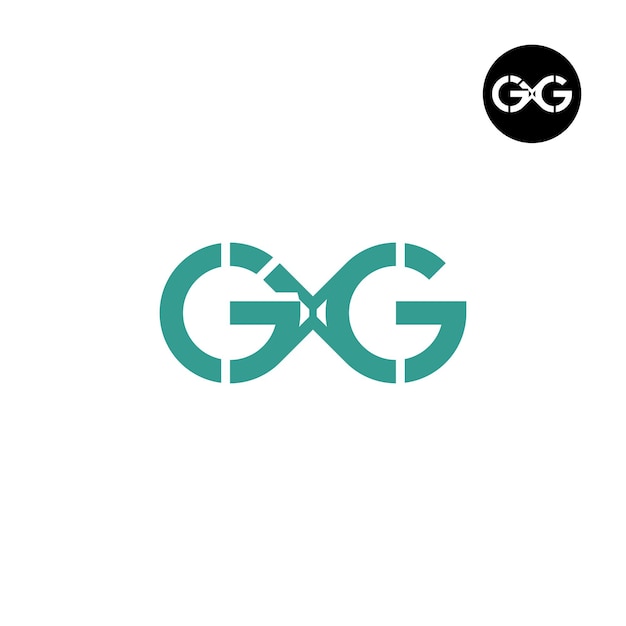 GXG Logo Carta Monograma Diseño Circular