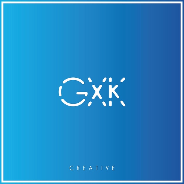 GXK Premium Vector último diseño de logotipo diseño creativo logotipo vector ilustración monograma logotipo mínimo