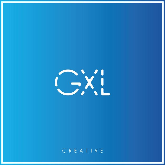 GXL Premium Vector último diseño de logotipo diseño creativo logotipo vector ilustración monograma logotipo mínimo