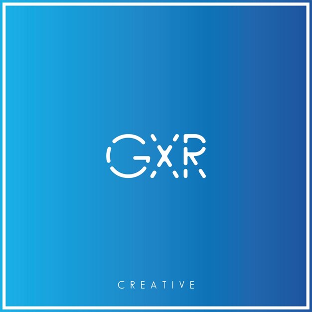 GXR Premium Vector último diseño de logotipo diseño creativo logotipo vector ilustración monograma logotipo mínimo