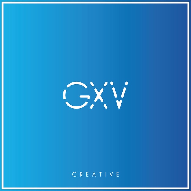 GXV Premium Vector último diseño de logotipo diseño creativo logotipo vector ilustración monograma logotipo mínimo