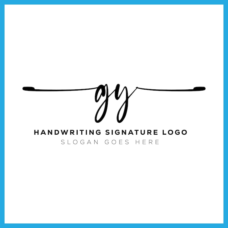 Vector gy diseño de logotipo de firma a mano gy carta bienes raíces belleza fotografía carta logotipo