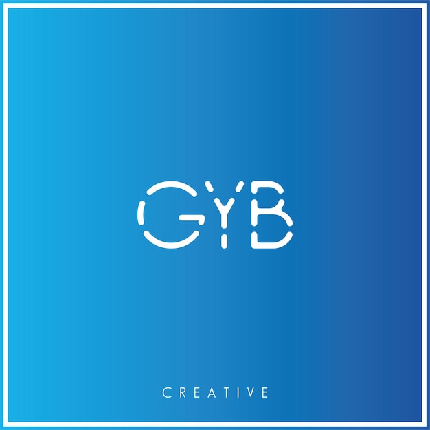 GYB Premium Vector último diseño de logotipo diseño creativo logotipo vector ilustración monograma logotipo mínimo