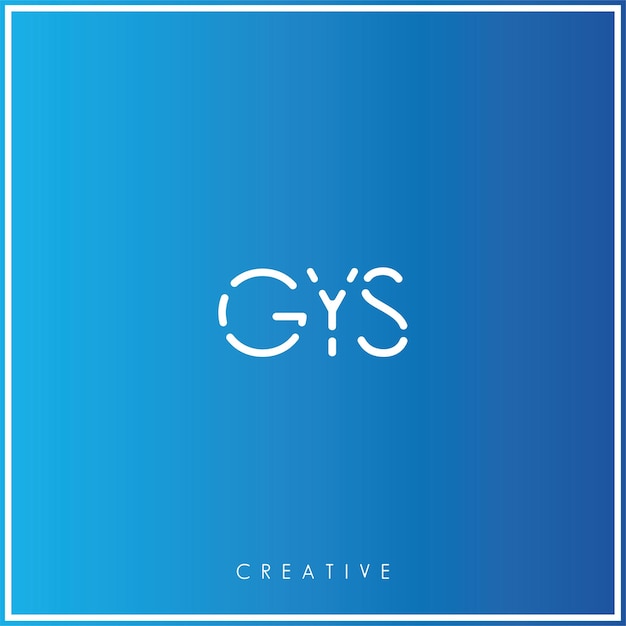 GYS Premium Vector último diseño de logotipo diseño creativo logotipo vector ilustración monograma logotipo mínimo