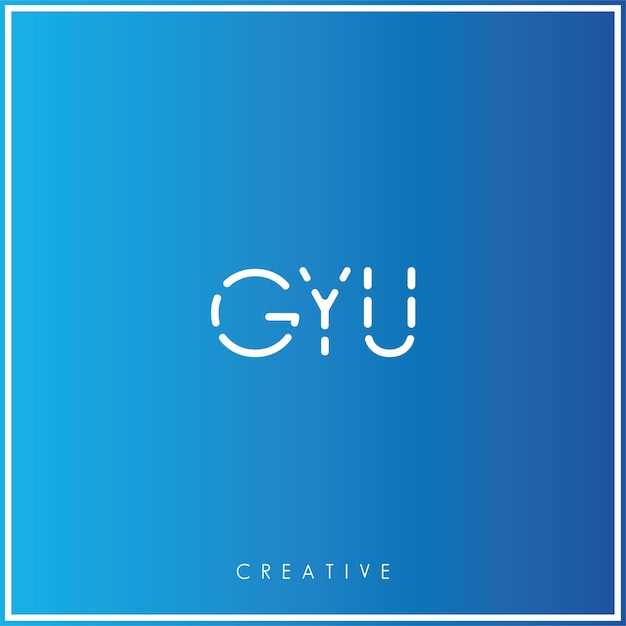 GYU Premium Vector último diseño de logotipo diseño creativo logotipo vector ilustración monograma logotipo mínimo