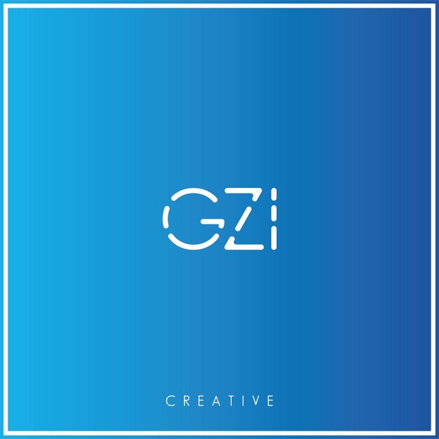 GZI Premium Vector último diseño de logotipo diseño creativo logotipo vector ilustración monograma logotipo mínimo