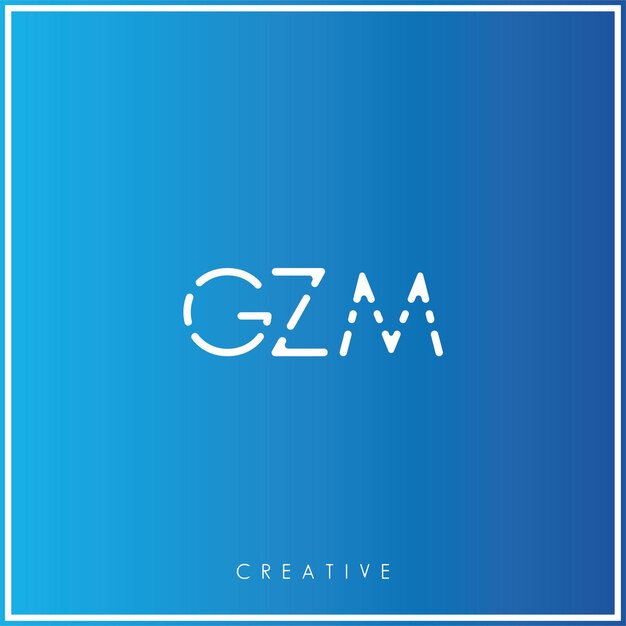 Gzm premium vector último diseño de logotipo diseño creativo logotipo vector ilustración monograma logotipo mínimo