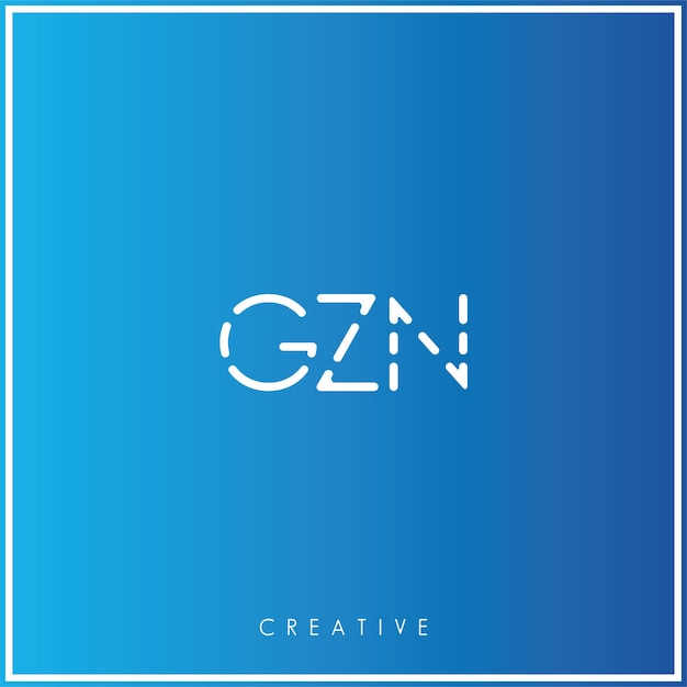 GZN Premium Vector último diseño de logotipo diseño creativo logotipo vector ilustración monograma logotipo mínimo