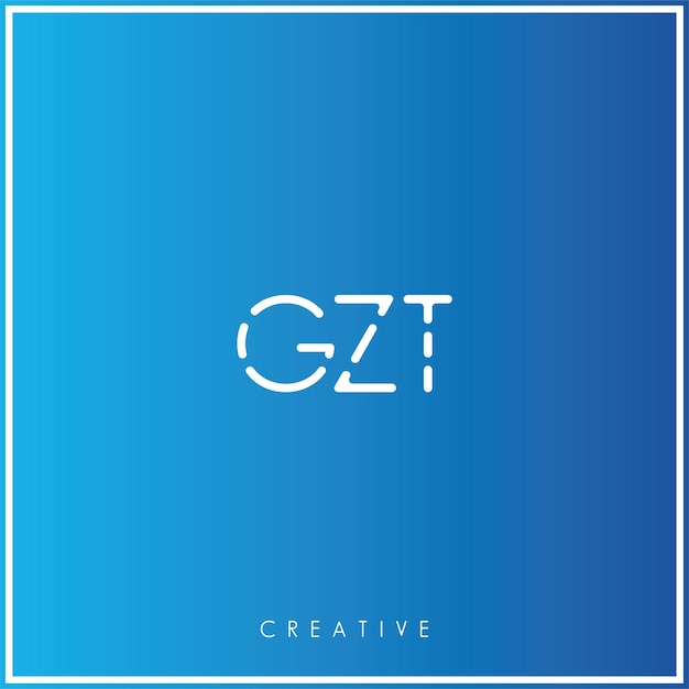 GZT Premium Vector último diseño de logotipo Creative Logo Vector Ilustración Monograma Logotipo mínimo