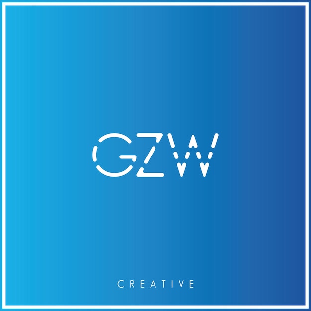 GZW Premium Vector último diseño de logotipo diseño creativo logotipo vector ilustración monograma logotipo mínimo