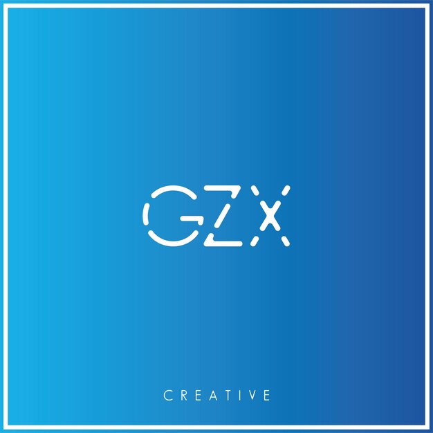 GZX Premium Vector último diseño de logotipo Creative Logo Vector Ilustración Monograma Logotipo mínimo