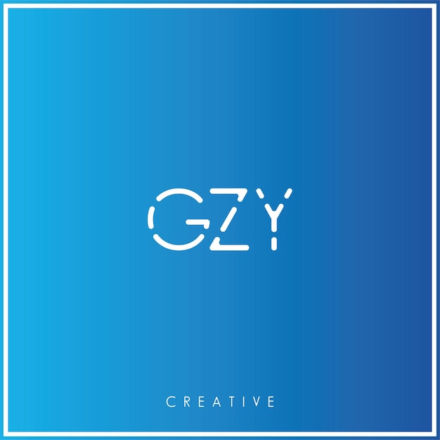 GZY Premium Vector último diseño de logotipo diseño creativo logotipo vector ilustración monograma logotipo mínimo