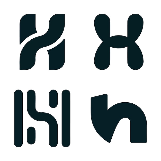 H Conceptos de diseño de logotipos