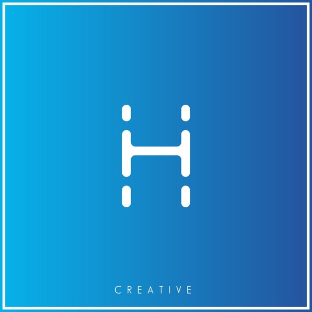 H Creativo último diseño de logotipo Premium Vector letras Logo Vector Ilustración logo de azul
