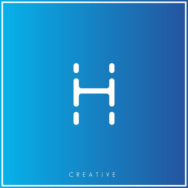 H creativo último diseño de logotipo premium vector letras logo vector ilustración logo de azul